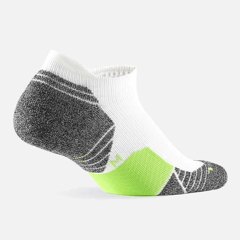 WANDER Men's Athletic Running Socks 7 Pairs Thick Cushion Ankle Socks for Men Sport Low Cut Socks 6-9/10-12 (7 Pairs White Green, Shoe Size: 12-14) - Image 3